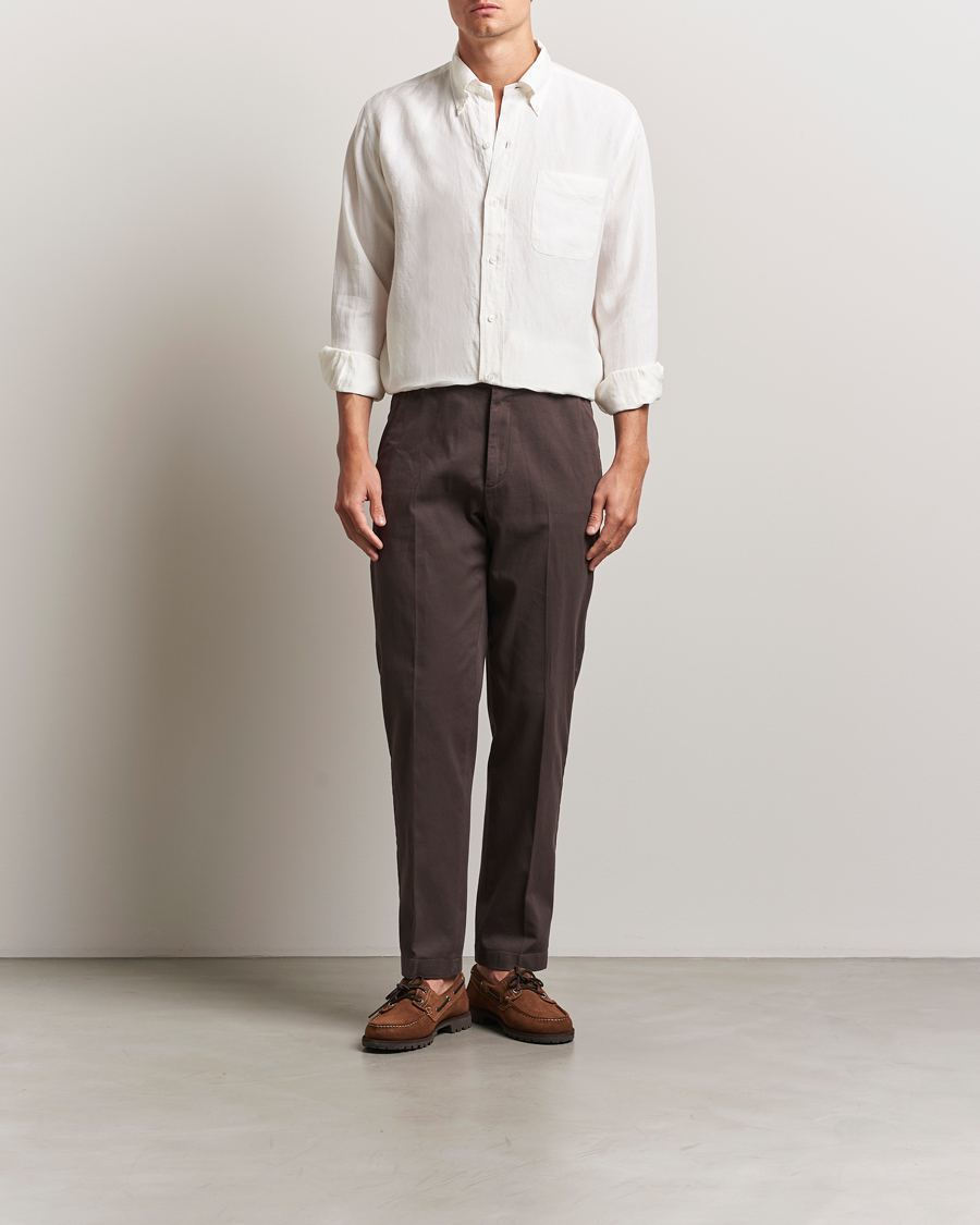 Herren | Hemden | Kamakura Shirts | Linen Ametora Shirt White