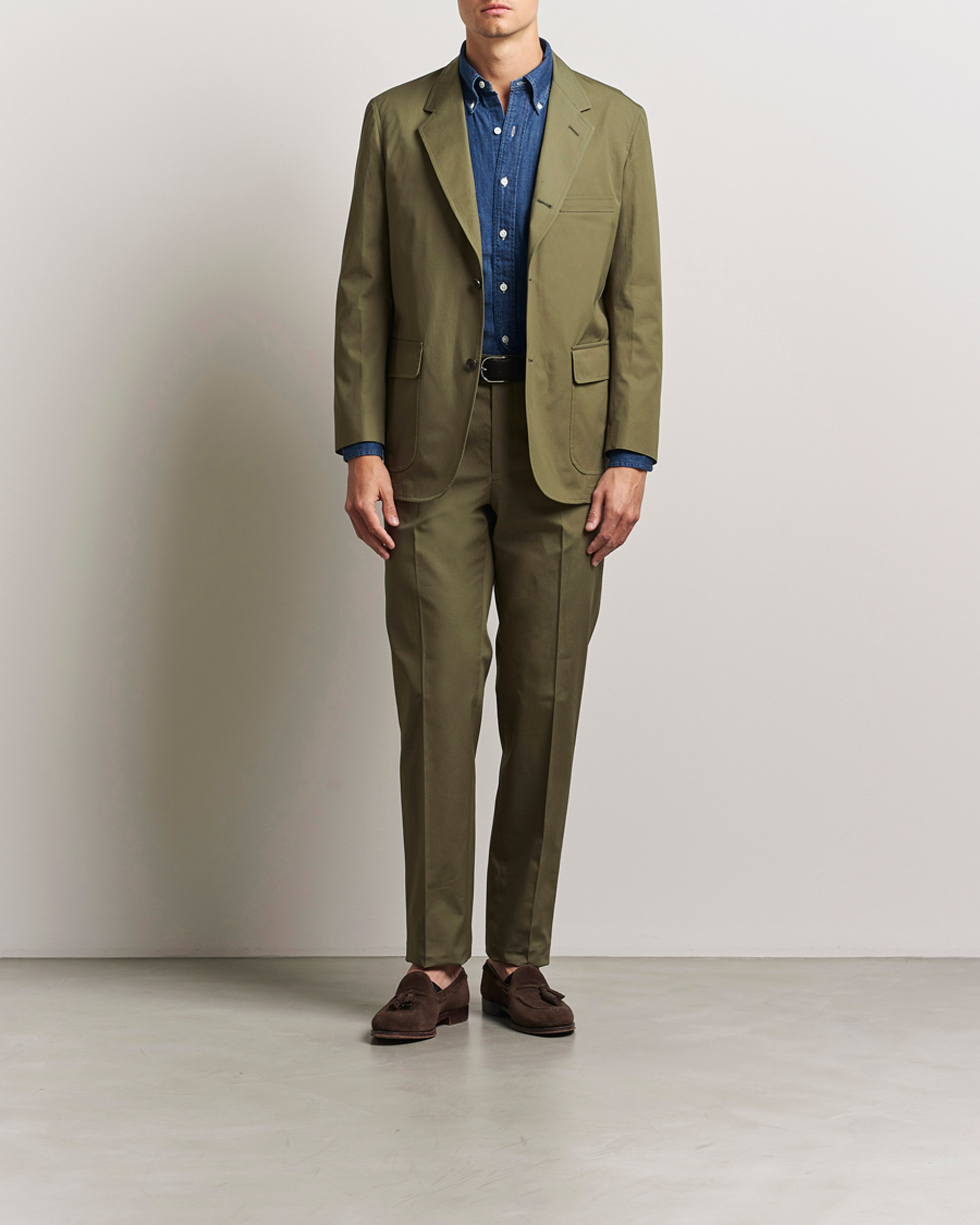 Herren | Hosen | Kamakura Shirts | Cotton Ivy Trousers Olive