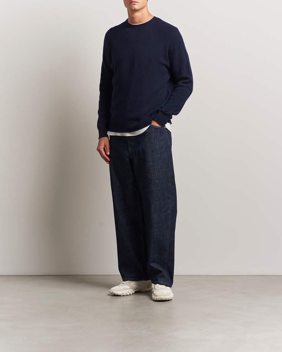 Herren | Pullover | Jil Sander | Wool/Cashmere Round Neck Sweater Navy