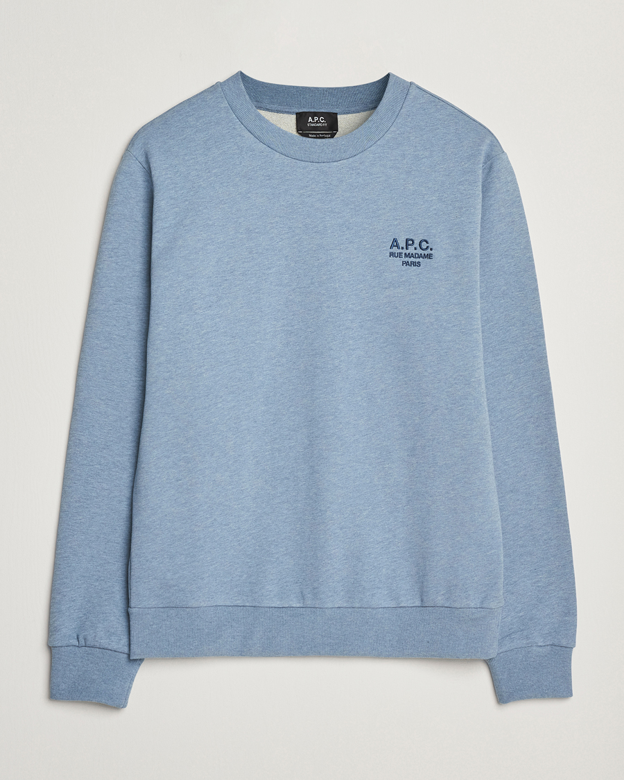 Herren | Pullover | A.P.C. | Rue Madame Sweatshirt Blue Melange/Navy
