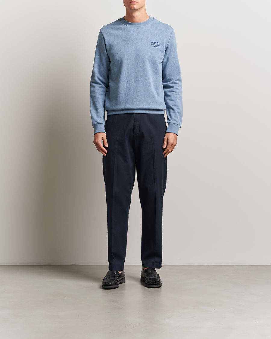 Herren | Pullover | A.P.C. | Rue Madame Sweatshirt Blue Melange/Navy