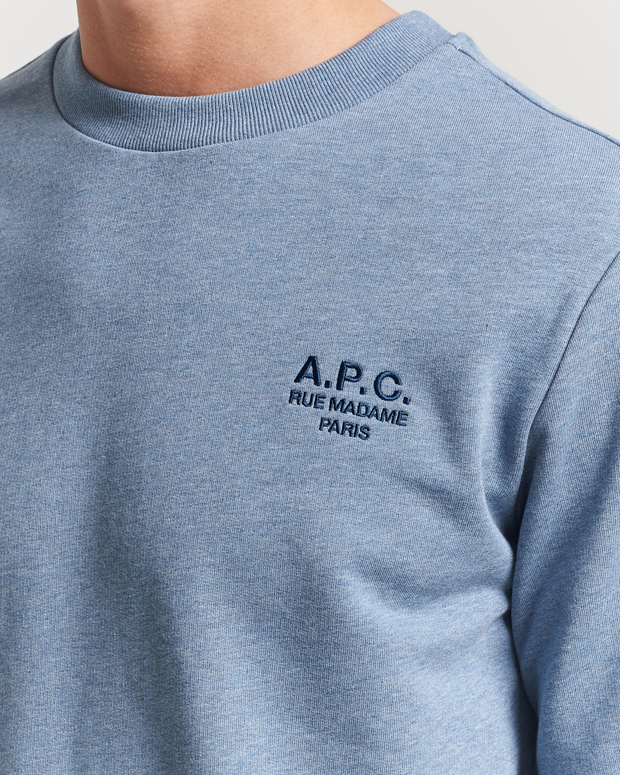 Herren | Pullover | A.P.C. | Rue Madame Sweatshirt Blue Melange/Navy
