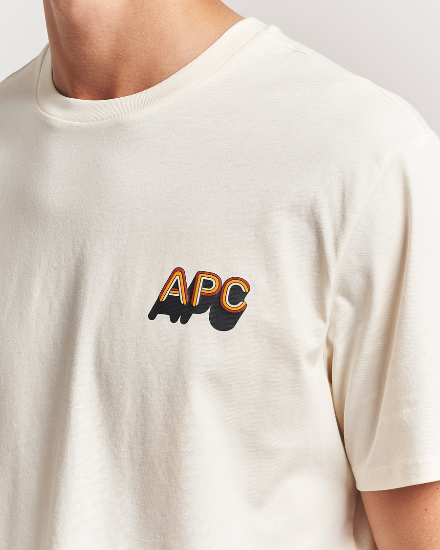 Herren | T-Shirts | A.P.C. | 70's Logo T-Shirt Ecru