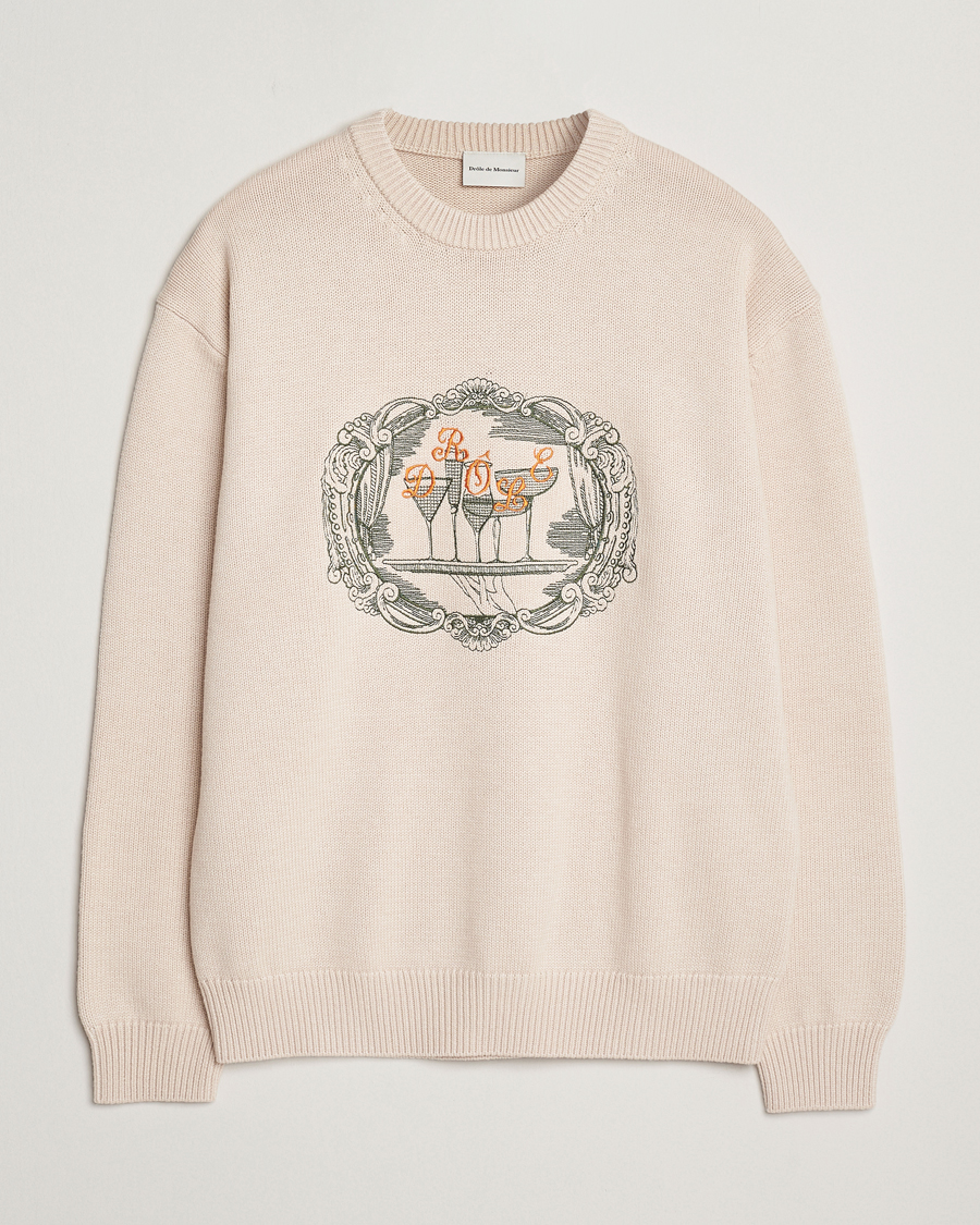 Herren | Pullover | Drôle de Monsieur | Plateau Knitted Sweater Natural Beige
