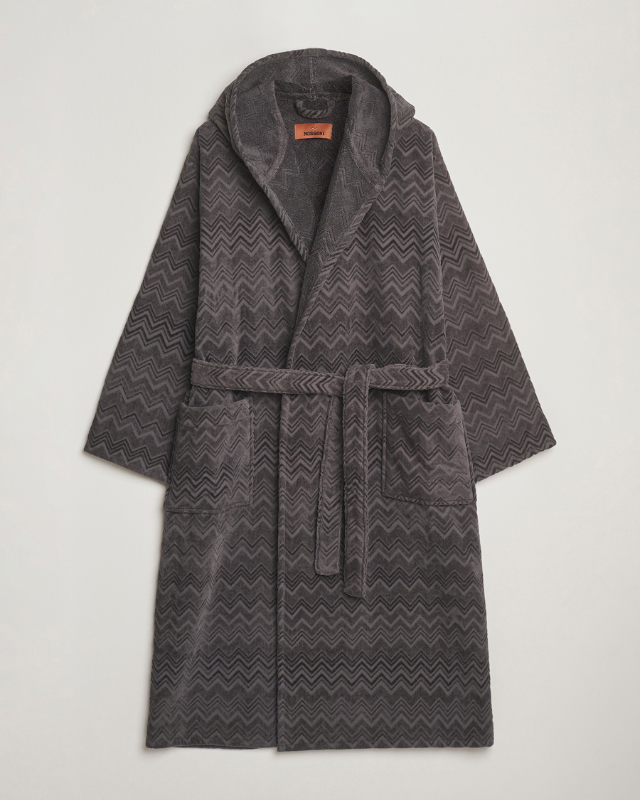 Herren | Missoni Home Chalk Bathrobe Anthracite Grey | Missoni Home | Chalk Bathrobe Anthracite Grey