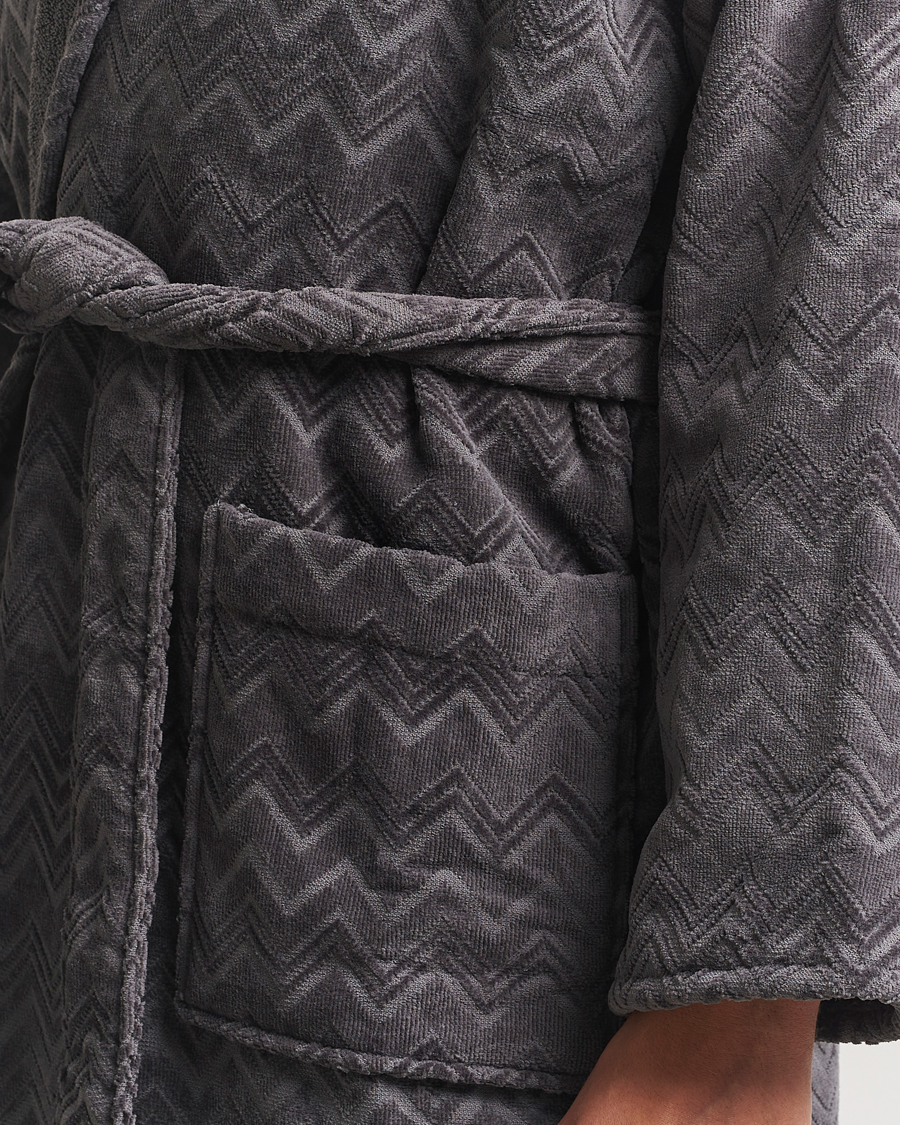Herren | Missoni Home Chalk Bathrobe Anthracite Grey | Missoni Home | Chalk Bathrobe Anthracite Grey
