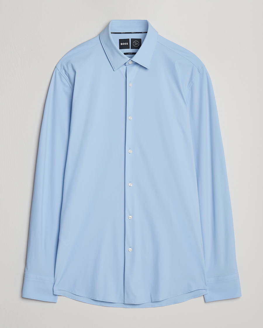 Herren | Hemden | BOSS BLACK | Hank 4-Way Stretch Shirt Light Blue