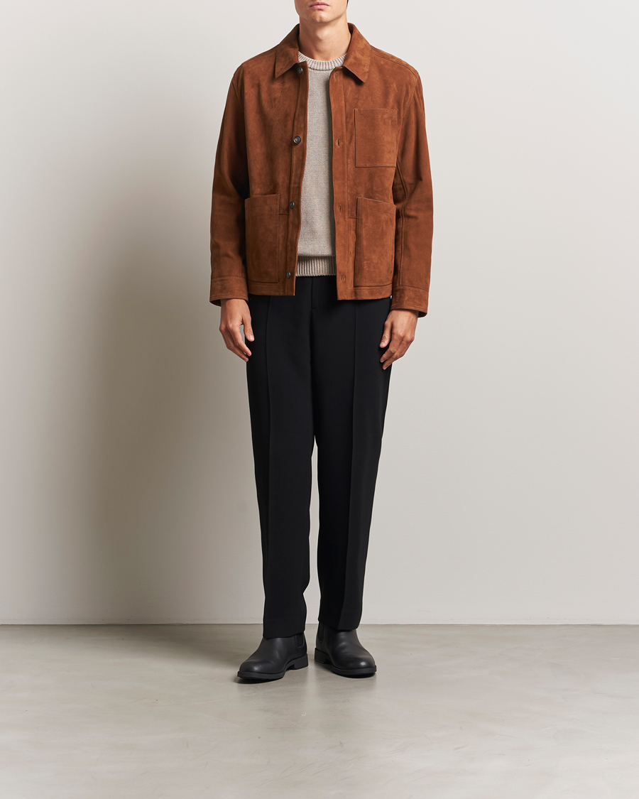 Herren | Jacken | BOSS BLACK | Markuedo Suede Jacket Medium Brown