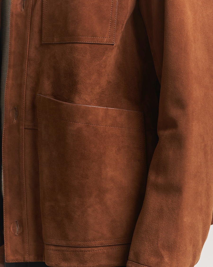 Herren | Jacken | BOSS BLACK | Markuedo Suede Jacket Medium Brown