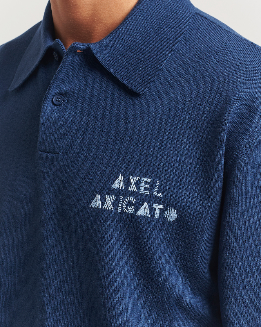 Herren | Pullover | Axel Arigato | Frey Wool/Cotton Knitted Polo Navy