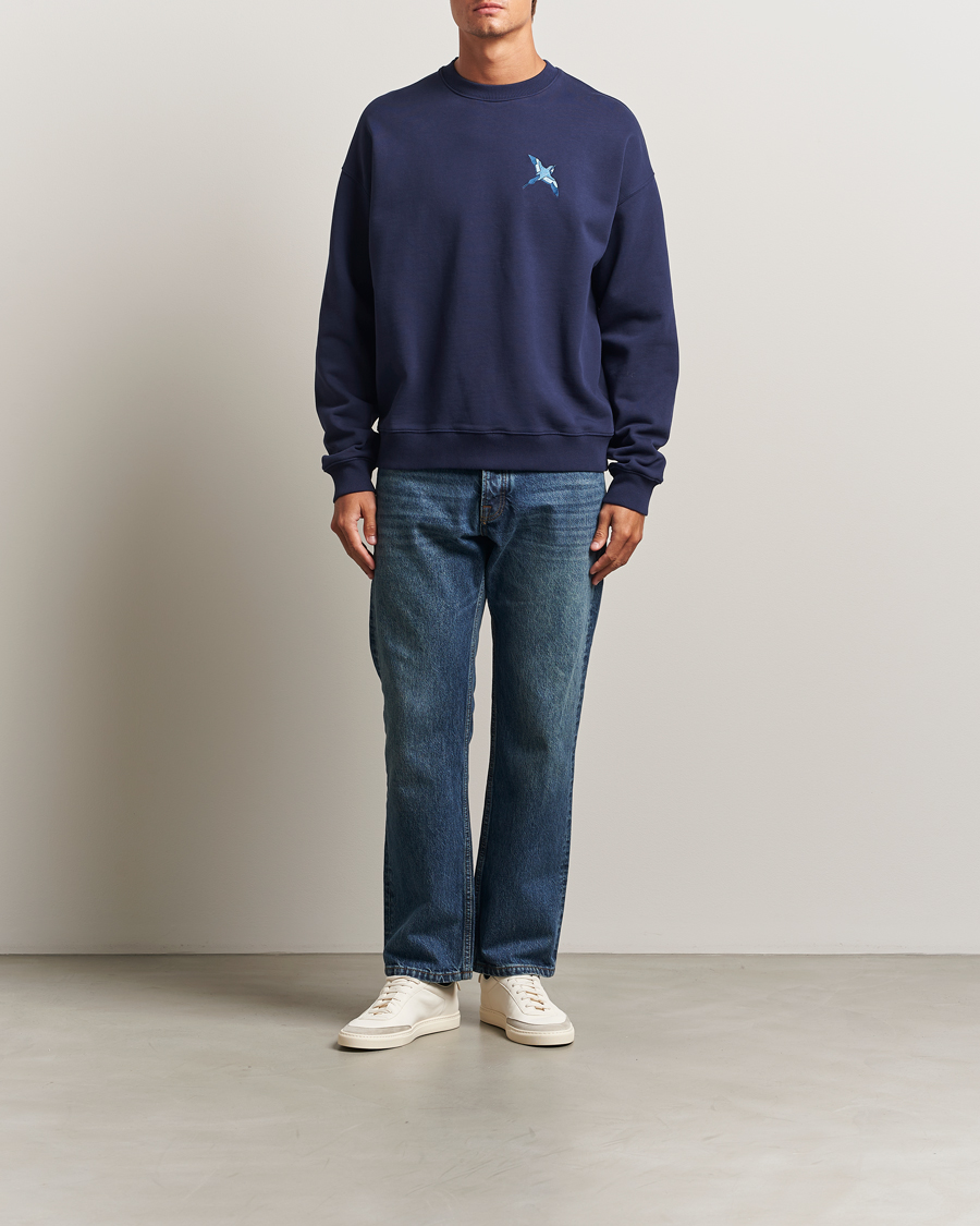 Herren | Pullover | Axel Arigato | Micro Bee Bird Sweatshirt Navy