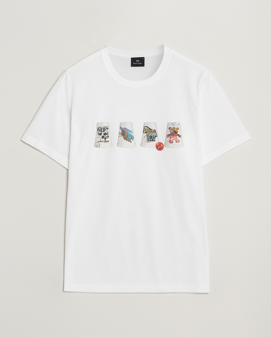 Herren | T-Shirts | PS Paul Smith | Cups Crew Neck T-Shirt White