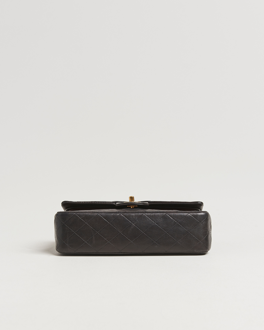 Herren | Chanel Pre-Owned Classic Double Flap Medium Lambskin Black | Chanel Pre-Owned | Classic Double Flap Medium Lambskin Black