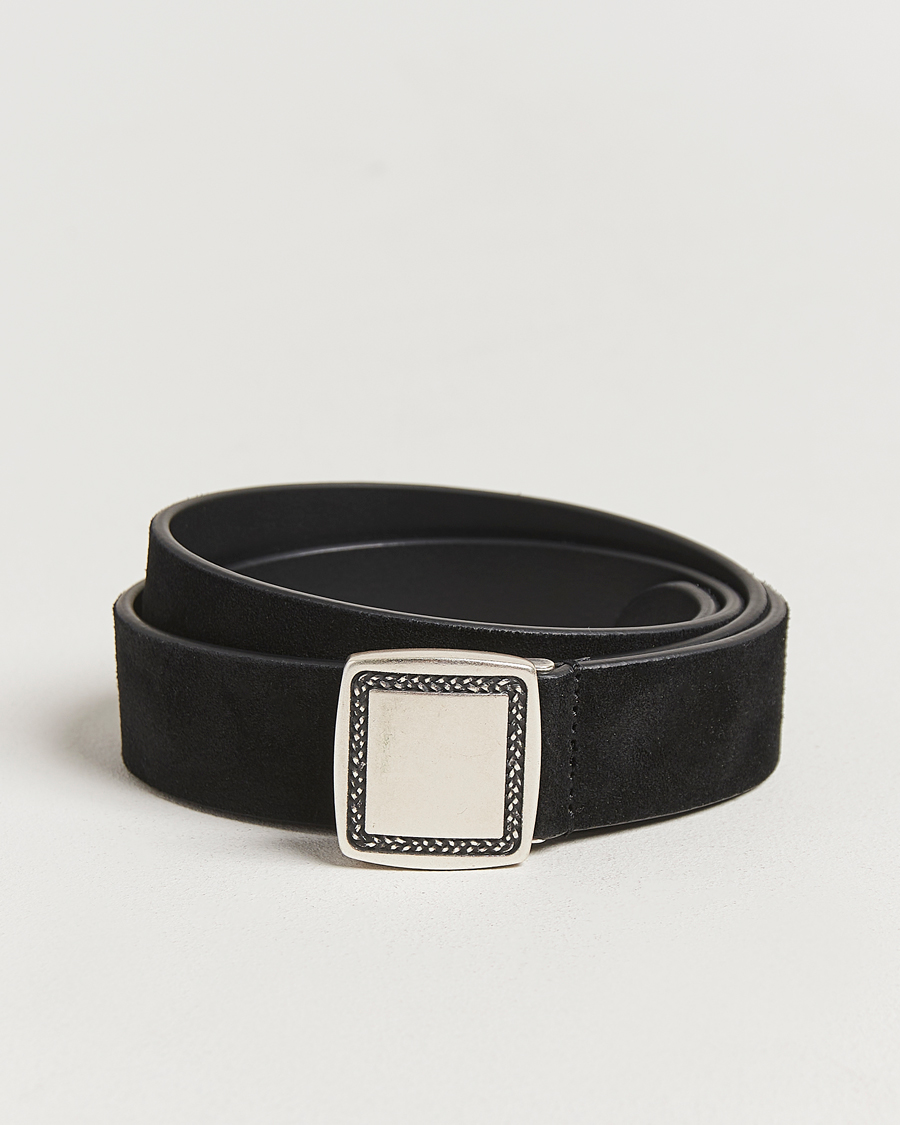 Herren | Gürtel | Anderson's | Suede Buckle Belt 3cm Black
