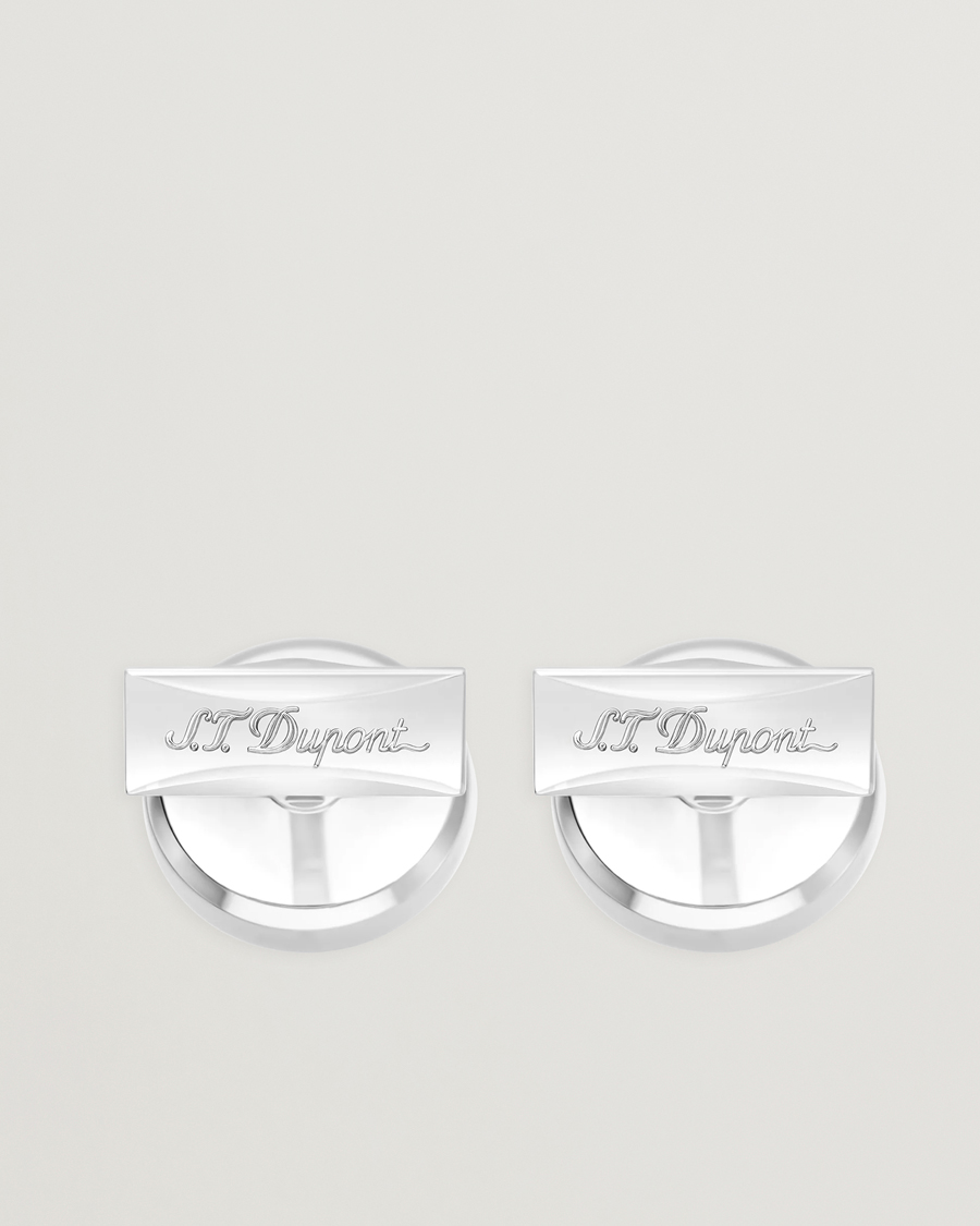 Herren | Manschettenknöpfe | S.T. Dupont | Cufflink Round Black/Pall Silver