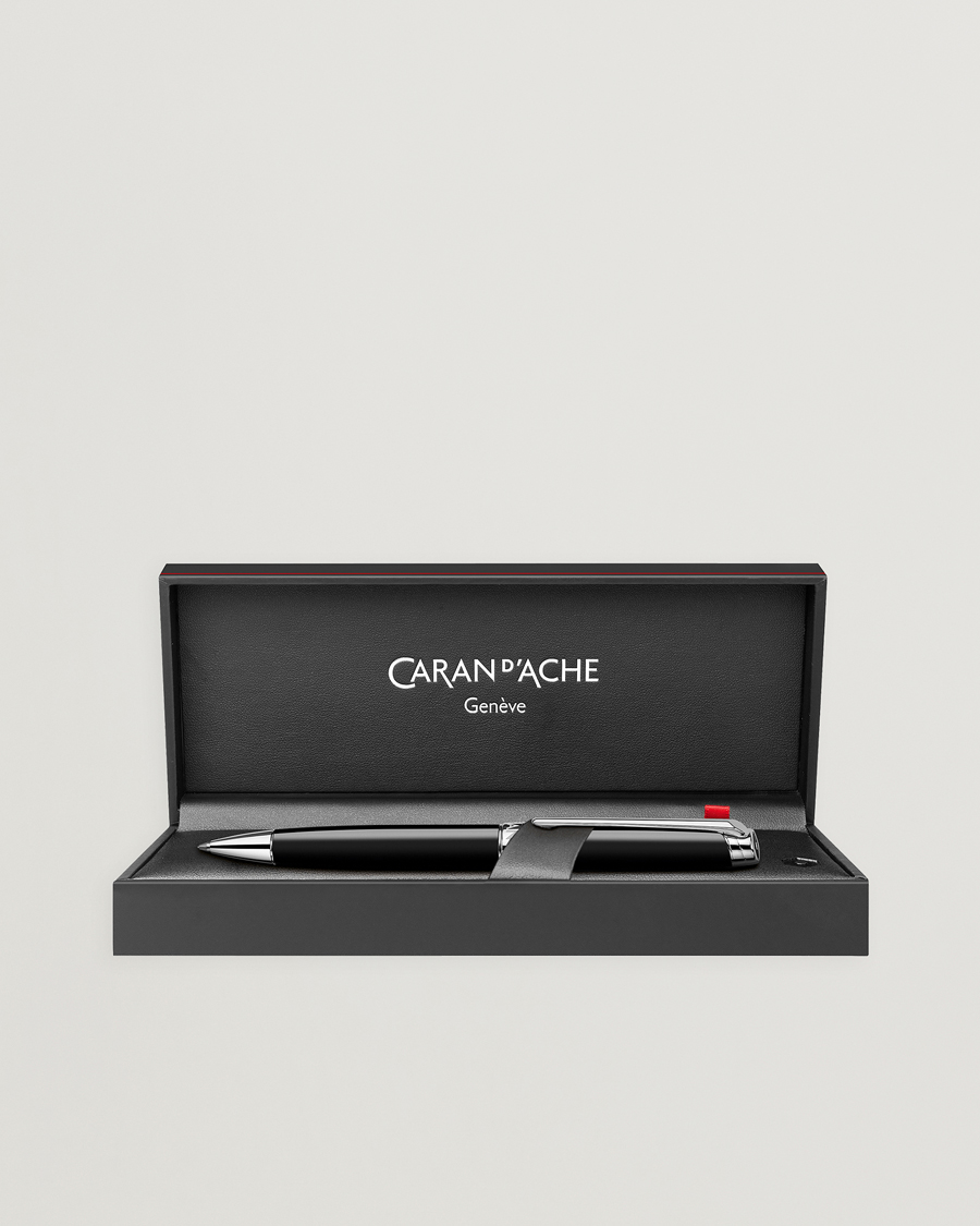 Herren | Stifte | Caran d'Ache | Caran d' Ache Léman Ballpoint Pen Ebony Black/Silver Plated