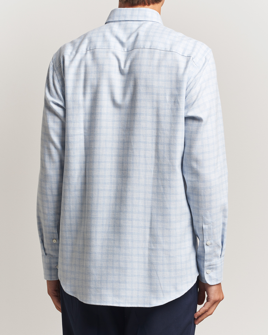 Herren | Hemden | Brioni | Check Flannel Shirt Light Blue