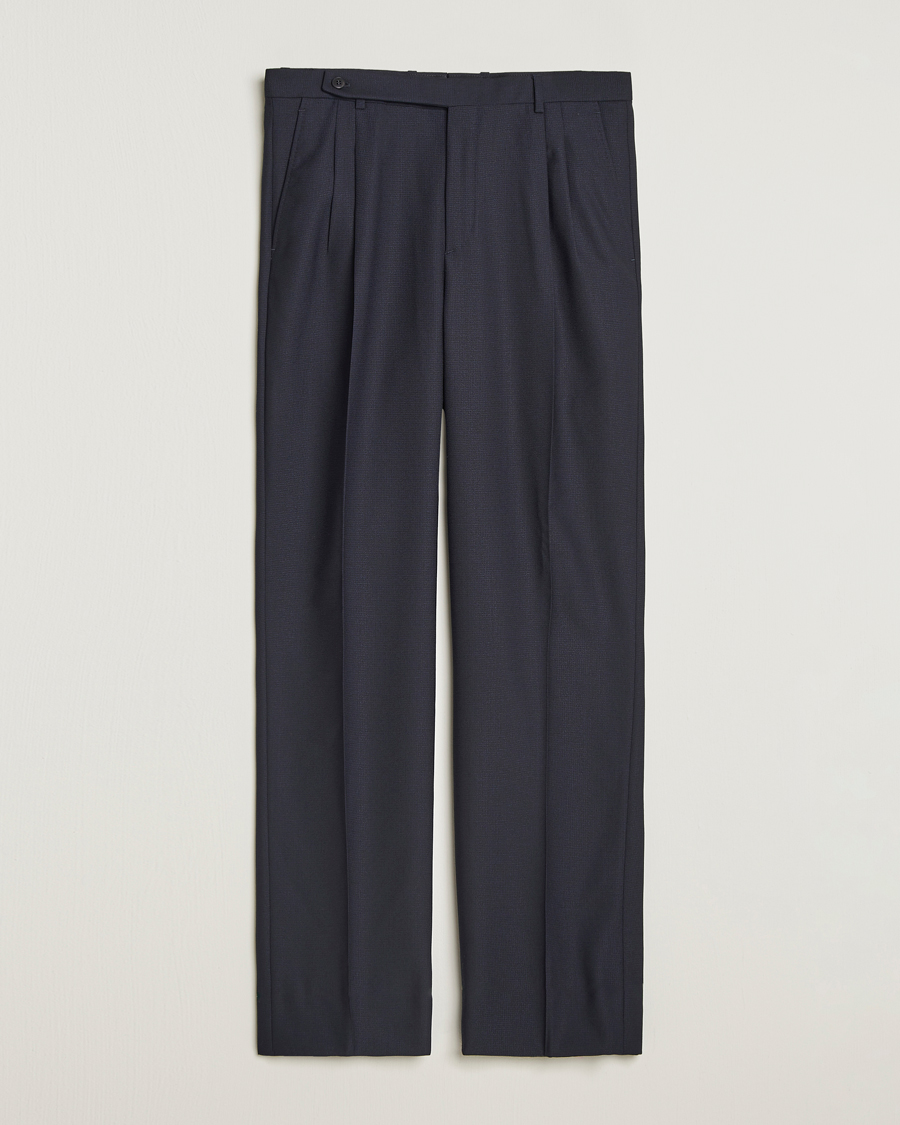 Herren | Hosen | Brioni | Capri Wool Trousers Navy