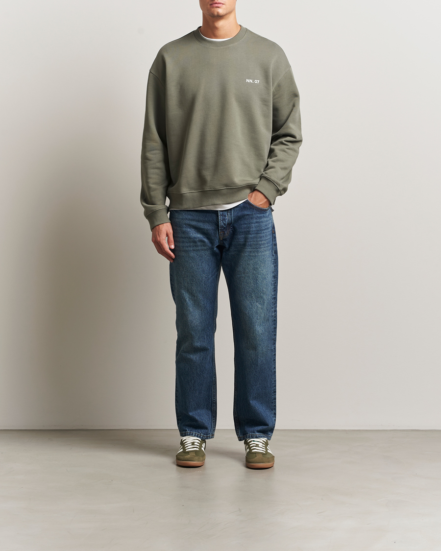 Herren | Pullover | NN07 | Dagon Crew Neck Sweatshirt Capers Green