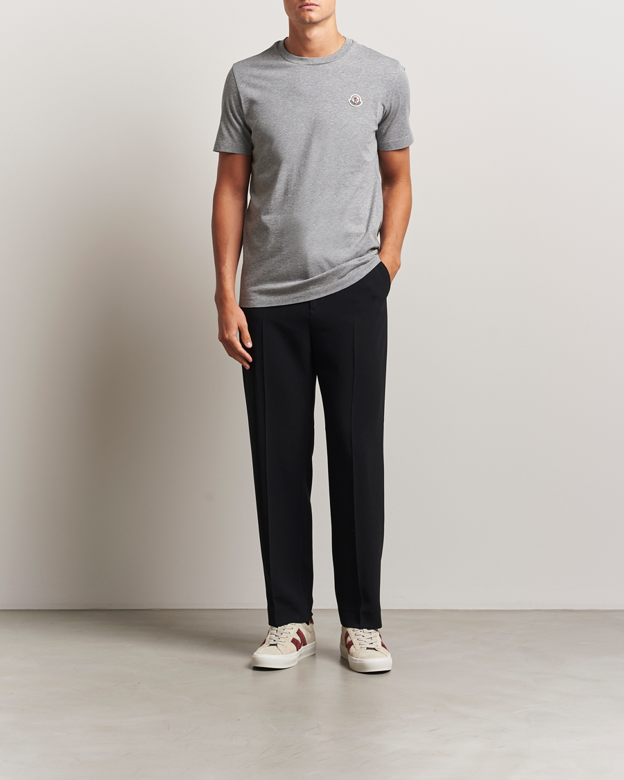 Herren | T-Shirts | Moncler | 3-Pack Logo T-Shirt Grey/White/Black