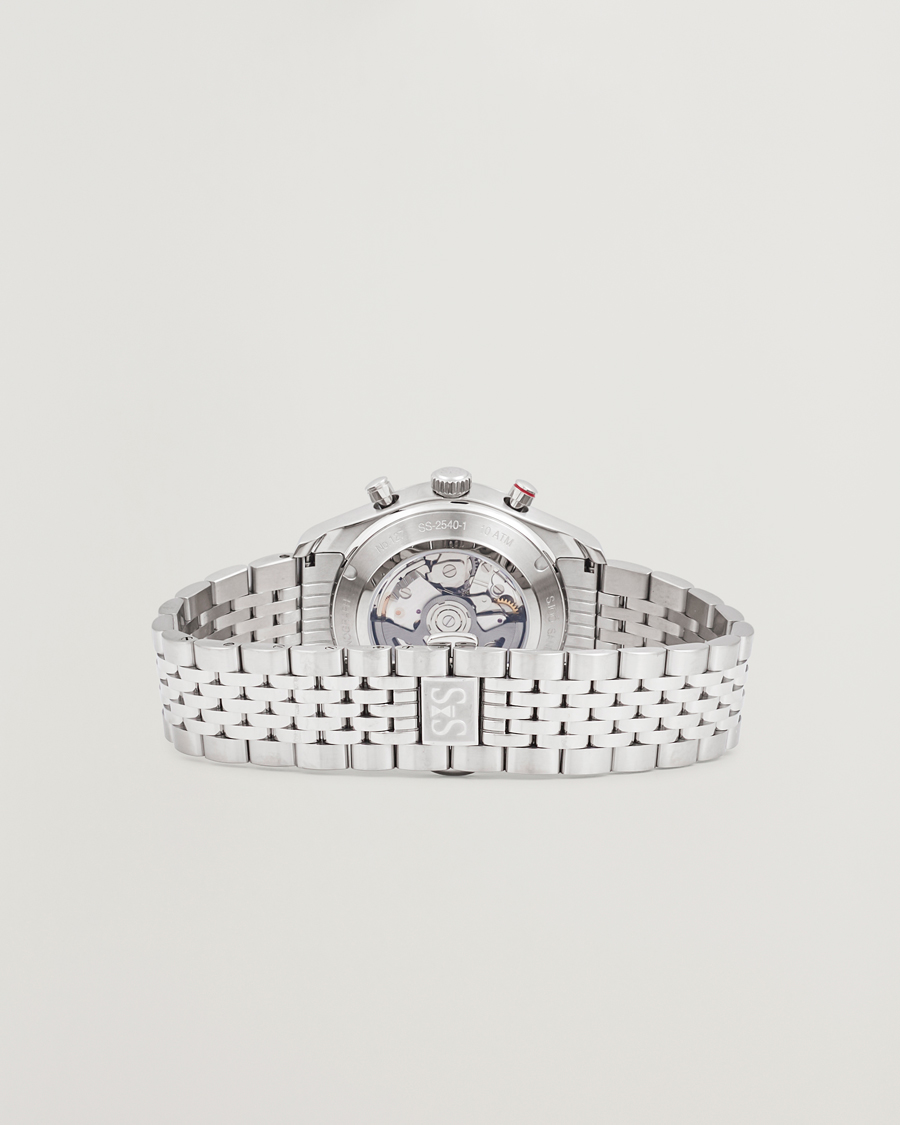 Herren | Sjöö Sandström Royal Steel Chronograph 40mm Blue Dial | Sjöö Sandström | Royal Steel Chronograph 40mm Blue Dial