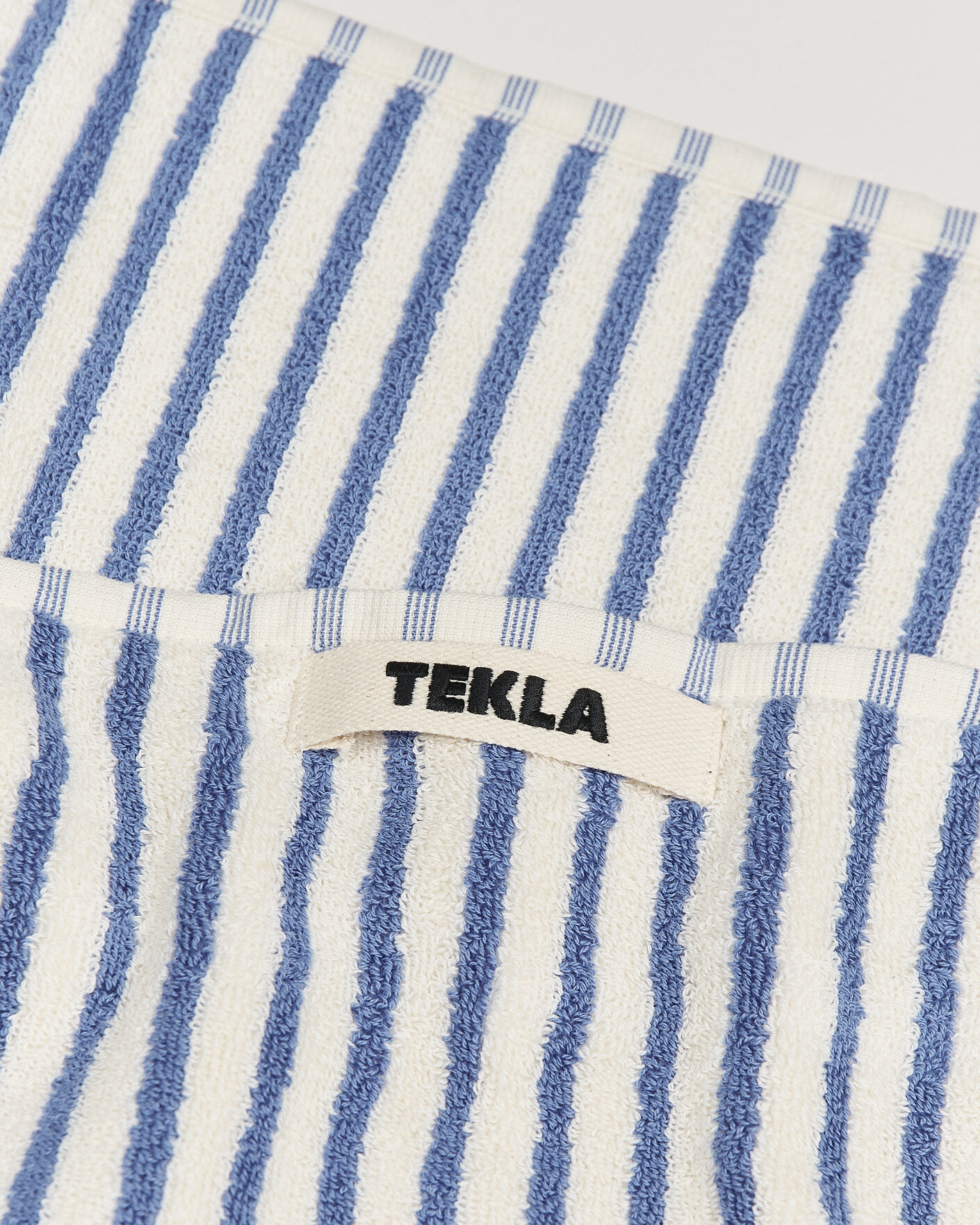 Herren | Textilien | Tekla | Organic Terry Hand Towel Coastal Blue Stripes