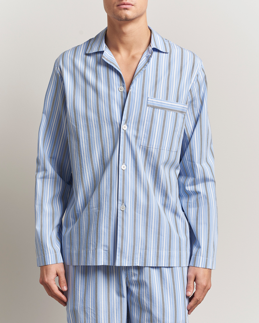 Herren | Schlafanzüge & Bademäntel | Tekla | Poplin Pyjama Shirt Stave Stripes