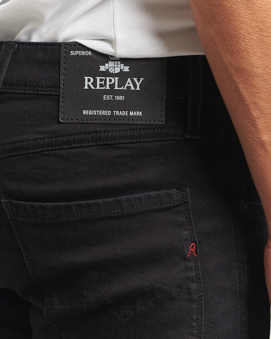 Herren | Jeans | Replay | Anbass Powerstretch Jeans Black