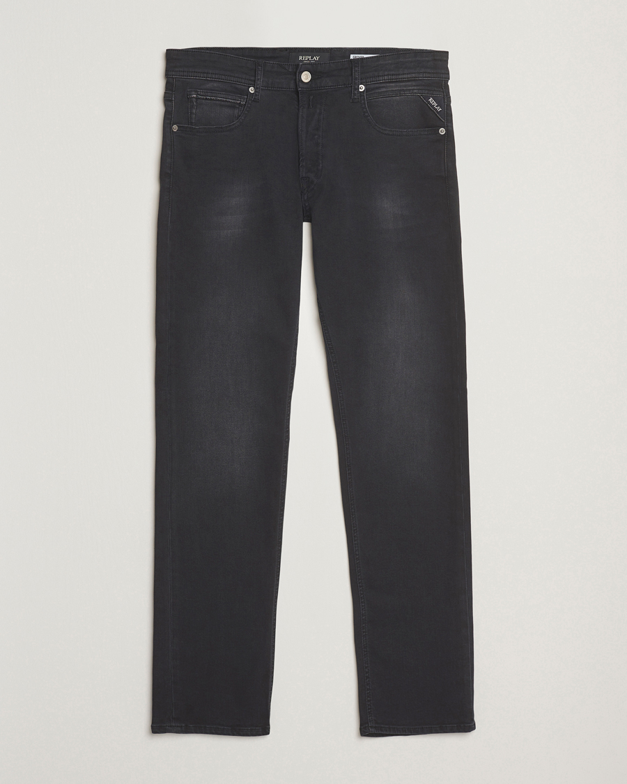 Herren | Jeans | Replay | Grover Powerstretch Jeans Washed Black