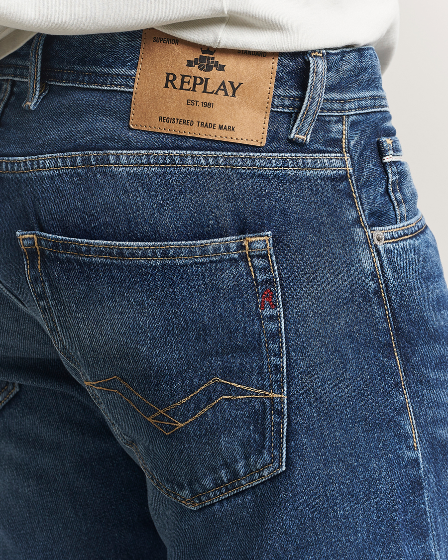 Herren | Jeans | Replay | Grover Straight Fit Rigid Jeans Medium Blue