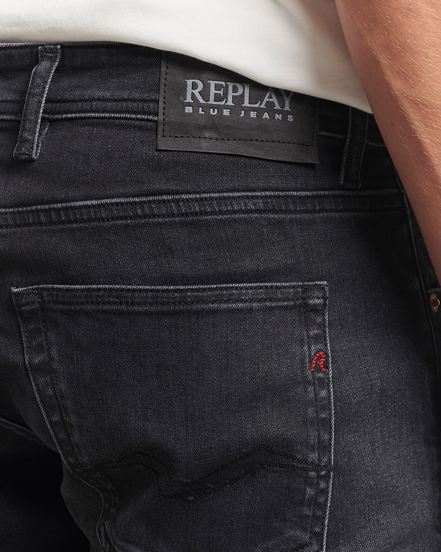 Herren | Jeans | Replay | Grover Super Stretch DNA Jeans Washed Black