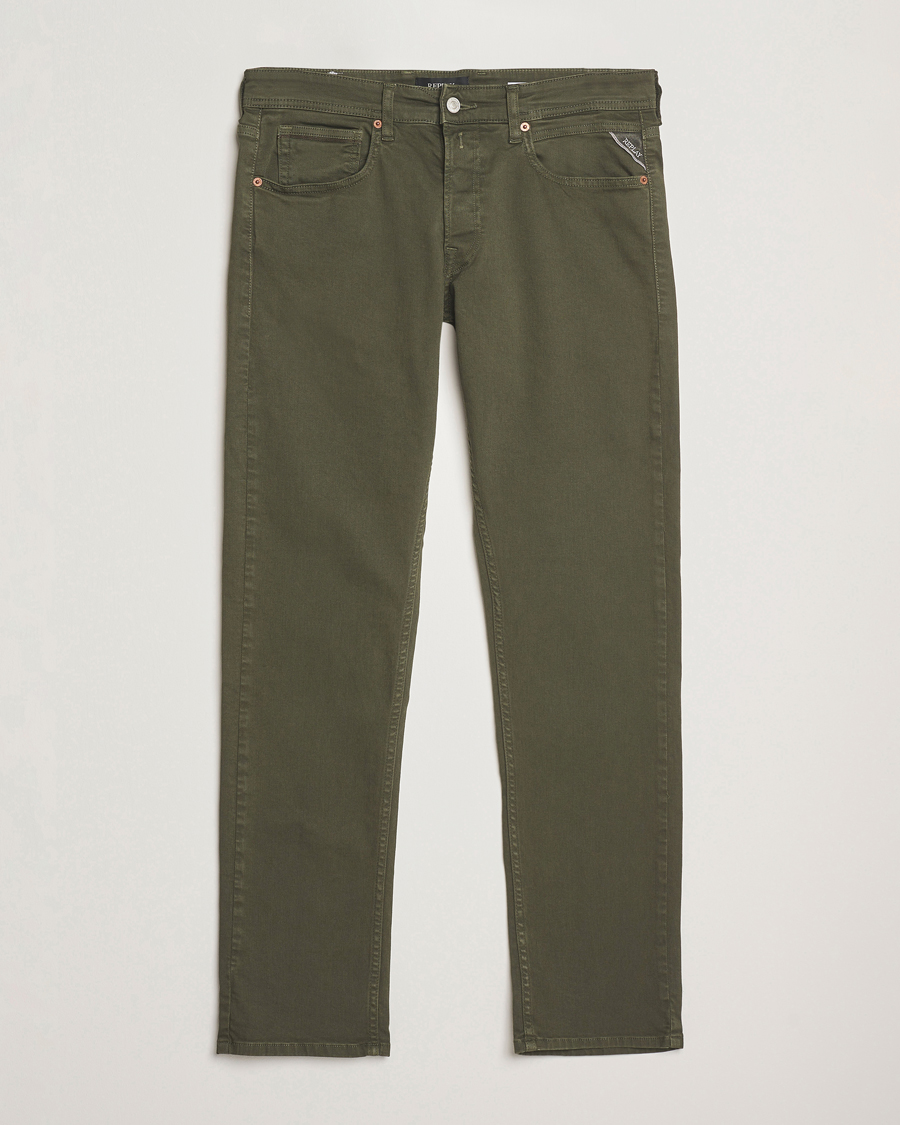 Herren | Hosen | Replay | Grover Bullstretch 5-Pocket Pants Dark Green
