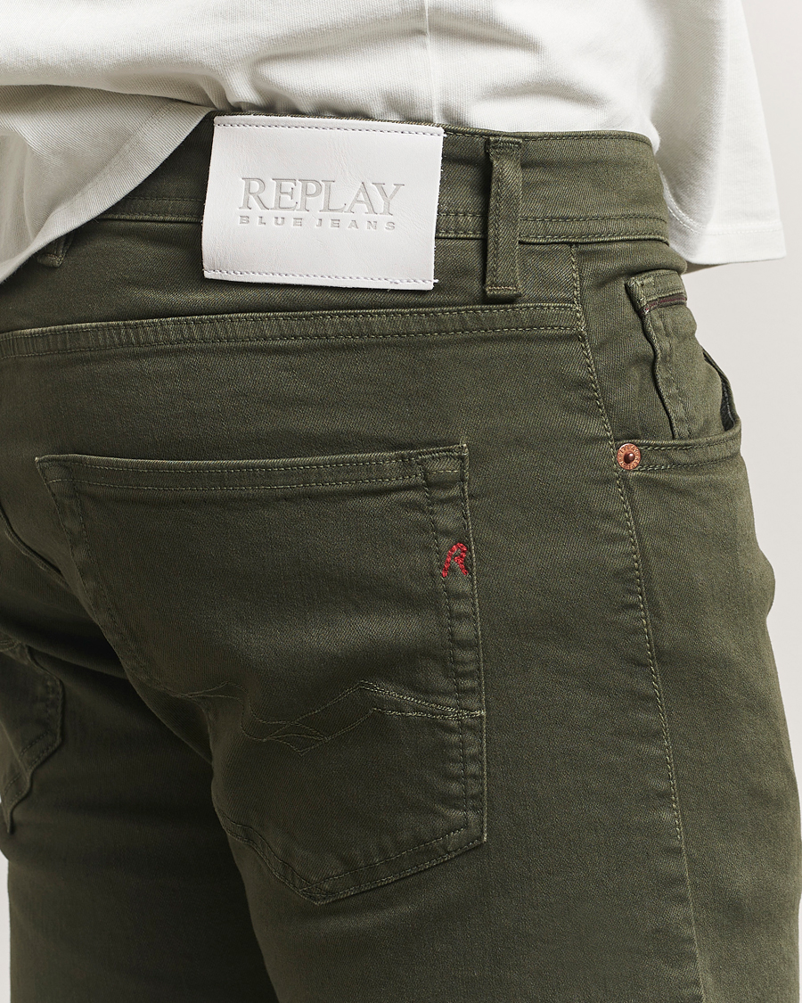 Herren | Hosen | Replay | Grover Bullstretch 5-Pocket Pants Dark Green