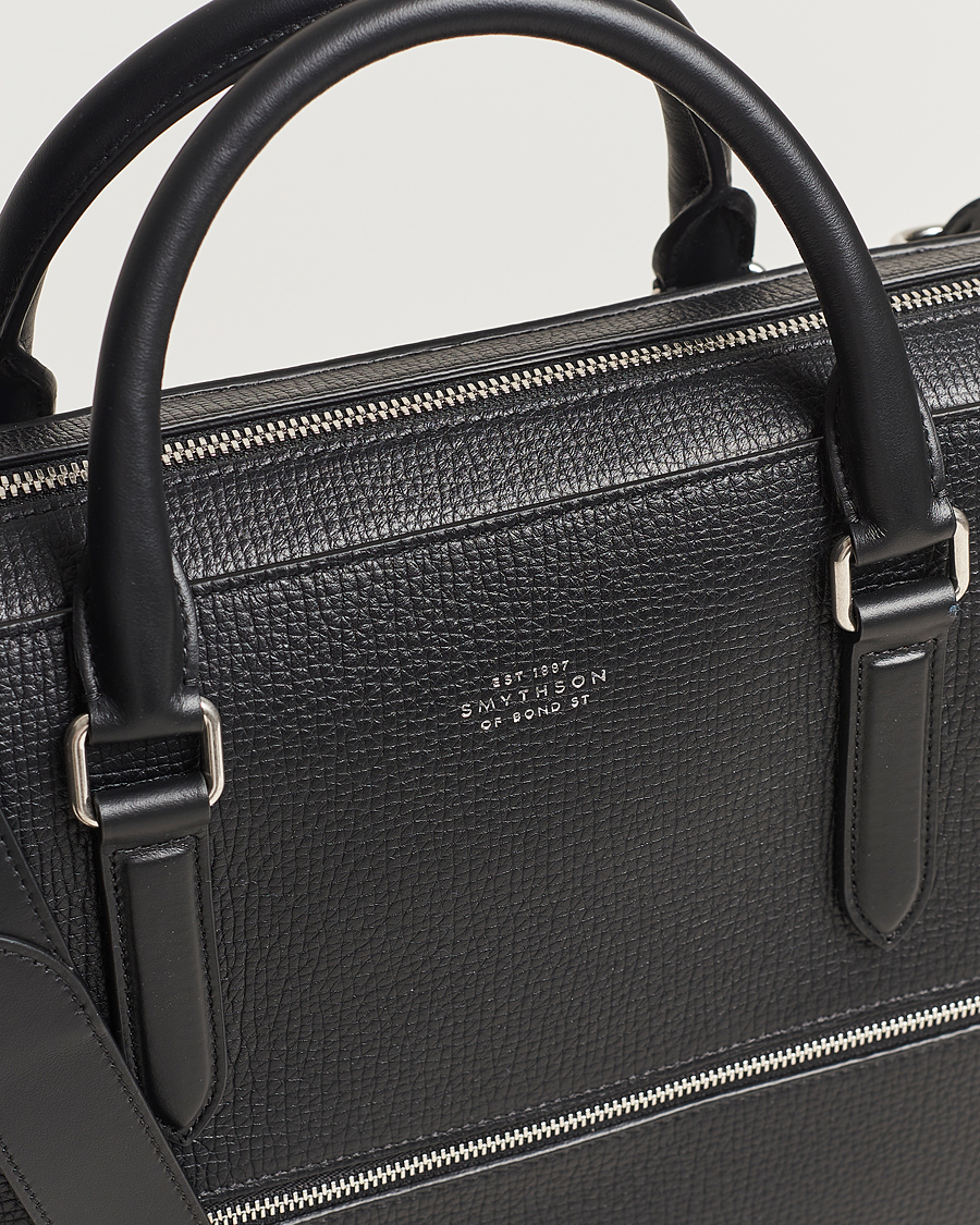 Herren | Smythson Ludlow Slim Briefcase With Zip Front Black | Smythson | Ludlow Slim Briefcase With Zip Front Black