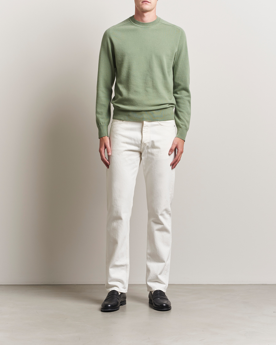 Herren | Pullover | Altea | Wool/Cashmere Crew Neck Pullover Green