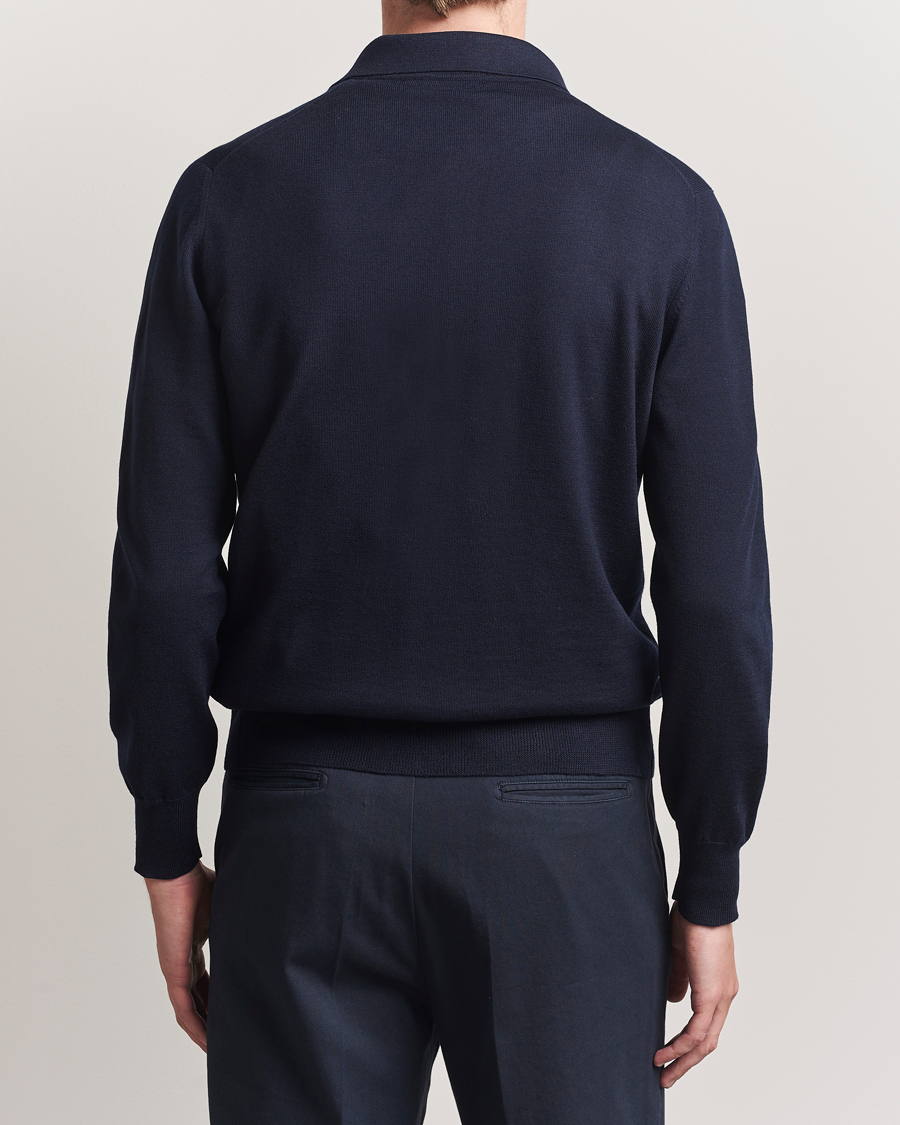 Herren | Pullover | Altea | Merino Wool Cardigan Navy