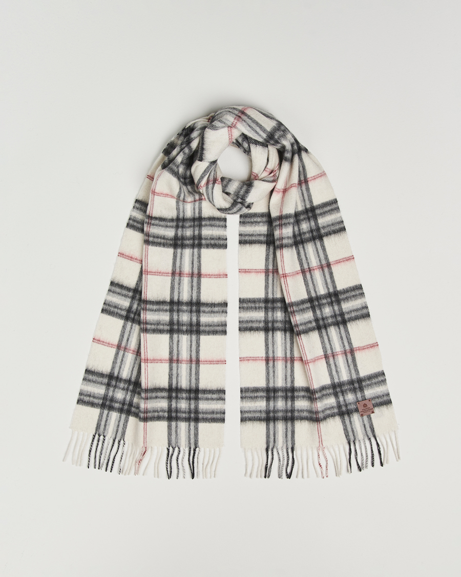 Herren | Schals | Amanda Christensen | Wool Check Scarf Cream