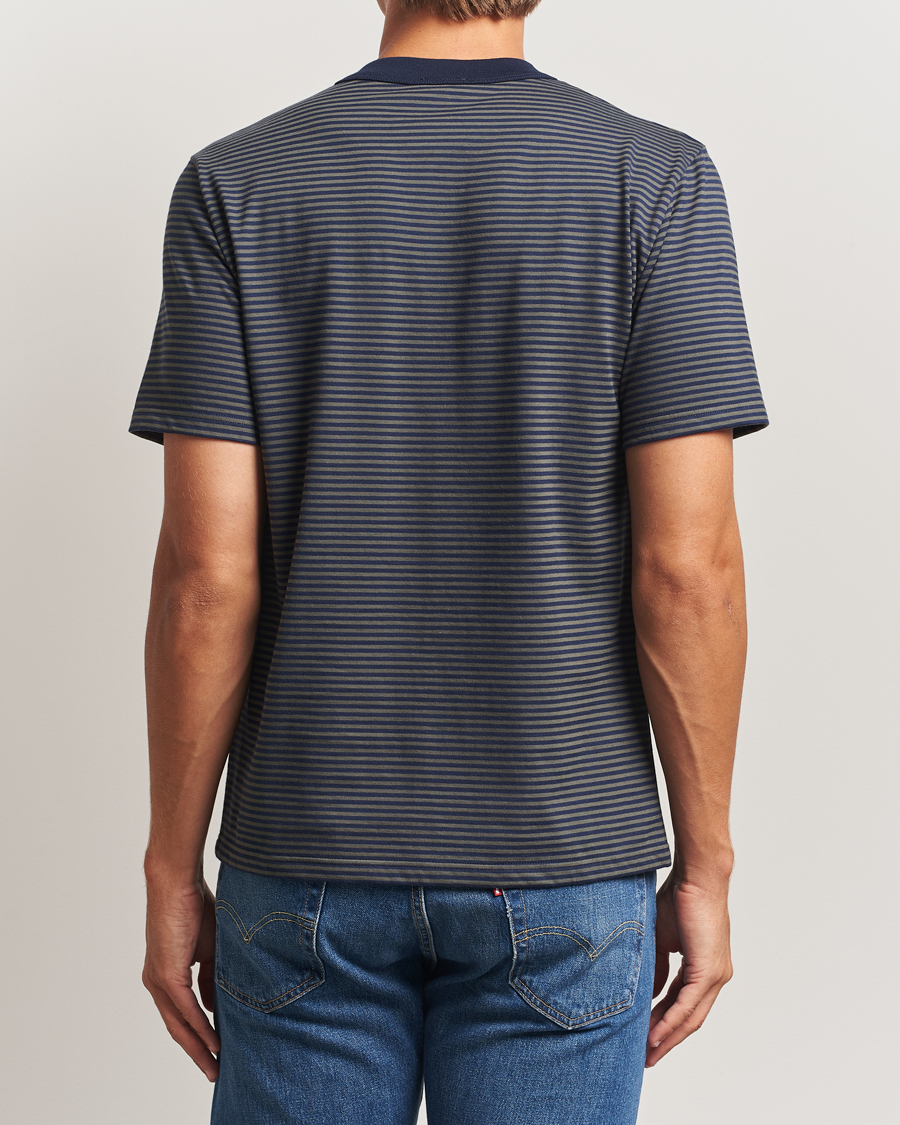 Herren | T-Shirts | Armor-lux | Héritage Callac Striped T-Shirt Deep Marine/Chiméra