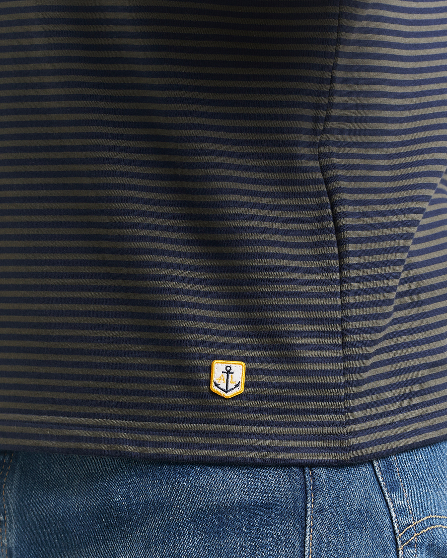 Herren | T-Shirts | Armor-lux | Héritage Callac Striped T-Shirt Deep Marine/Chiméra
