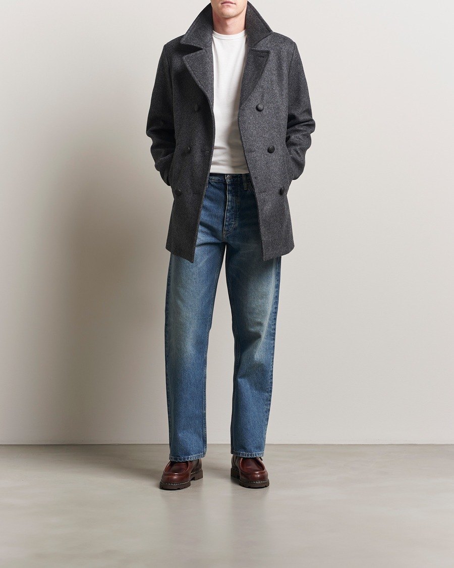 Herren | Jacken | Armor-lux | Kermor Wool Peacoat Grey Melange