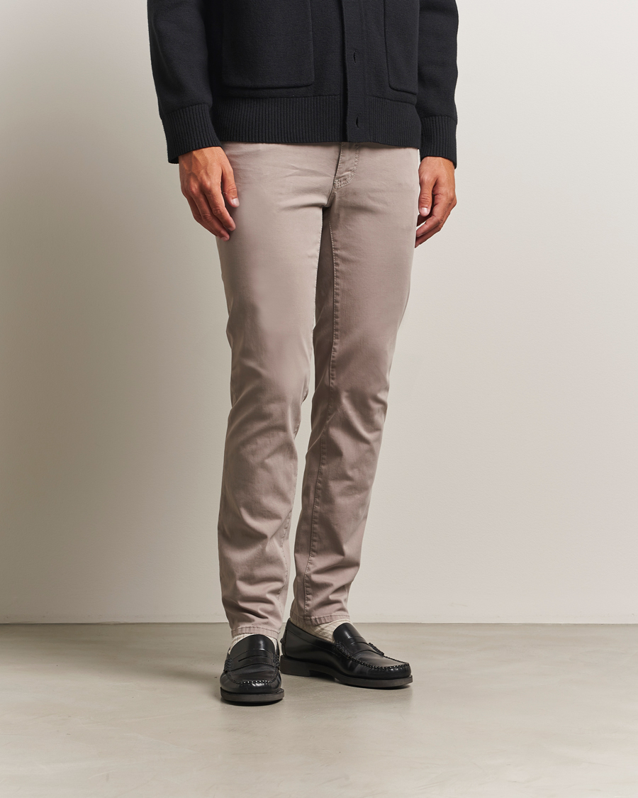 Herren | Hosen | Brax | Cadiz Cotton Satin 5-Pocket Pants Stone