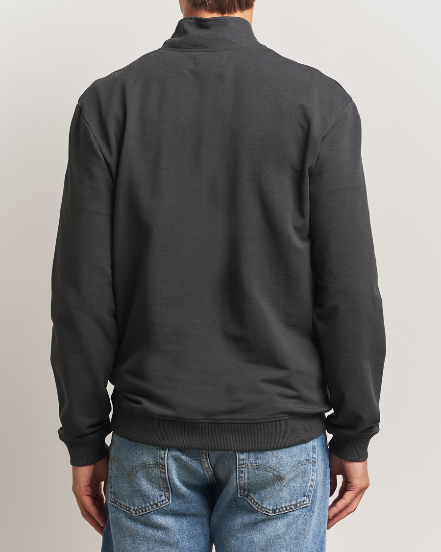 Herren | Pullover | Bread & Boxers | Loungewear Half Zip Charcoal