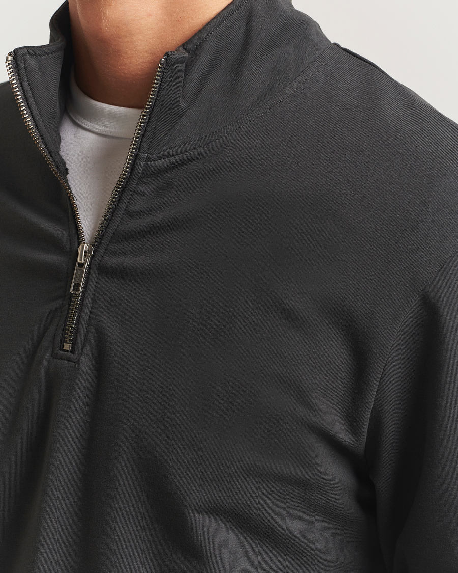 Herren | Pullover | Bread & Boxers | Loungewear Half Zip Charcoal