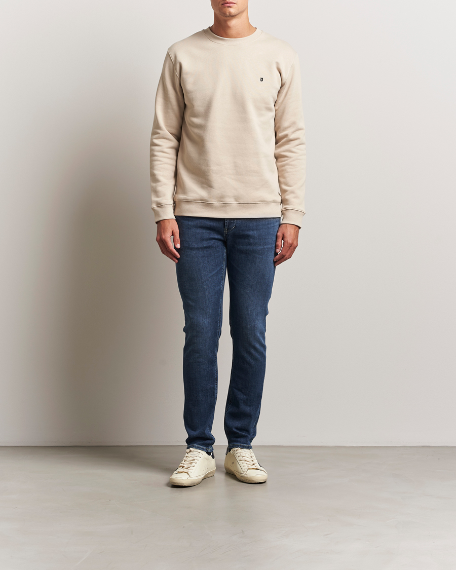 Herren | Pullover | Dondup | Logo Crew Neck Sweatshirt Ecru