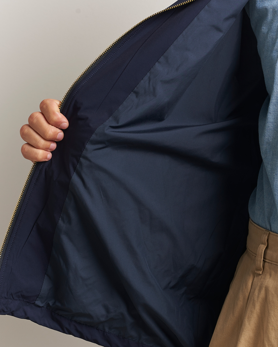 Herren | Jacken | Drôle de Monsieur | La Veste Capuche Slogan Jacket Navy