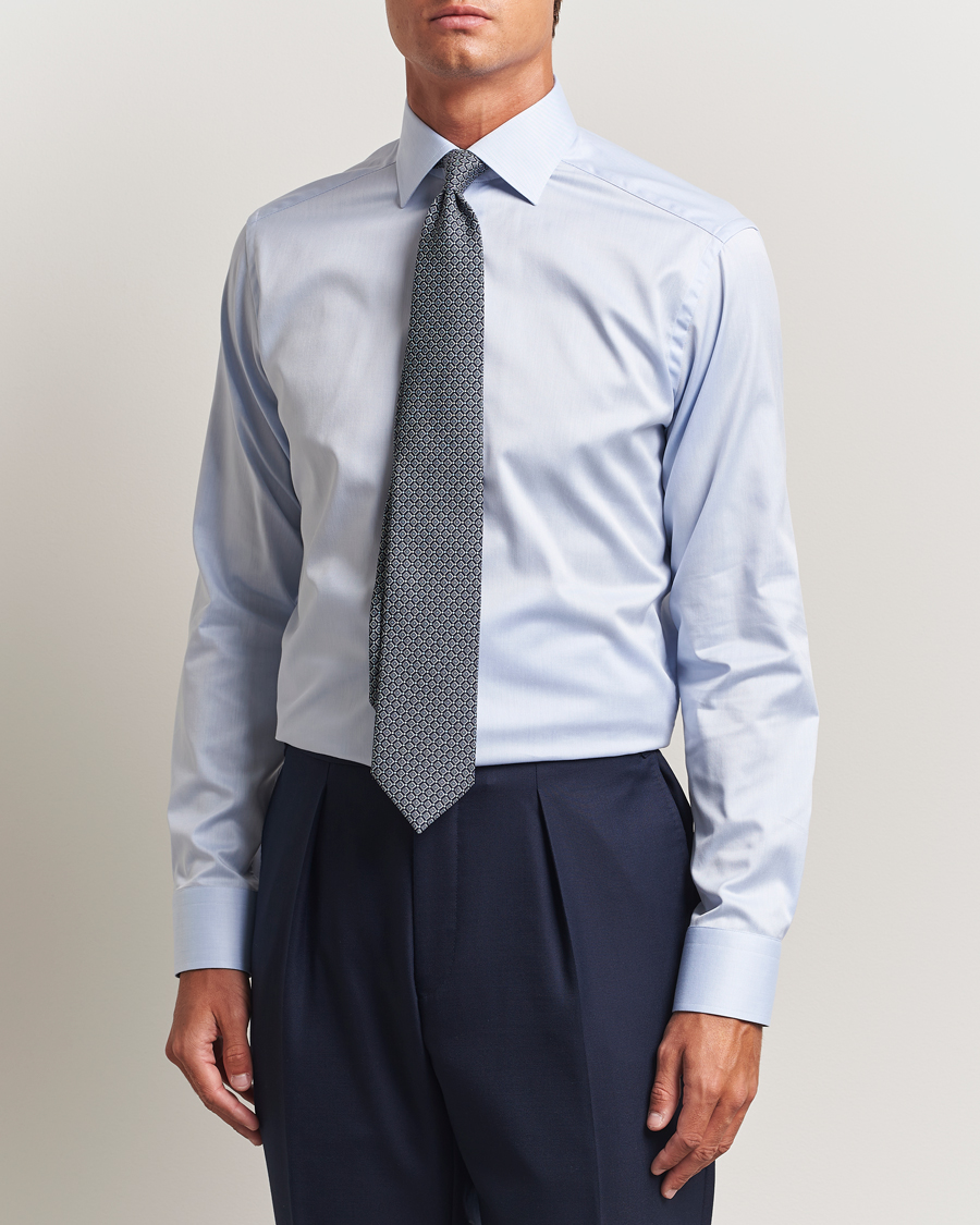 Herren | Hemden | Eton | Slim Fit Signature Twill Contrast Shirt Light Blue