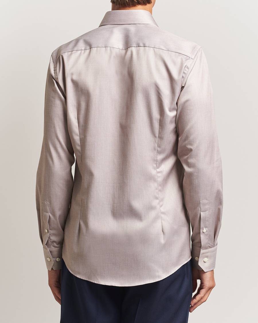 Herren | Hemden | Eton | Slim Fit Signature Twill Paspoal Shirt Beige