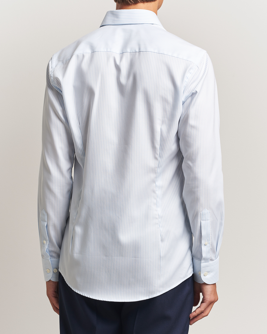 Herren | Hemden | Eton | Slim Fit Bengal Striped Oxford Shirt Light Blue