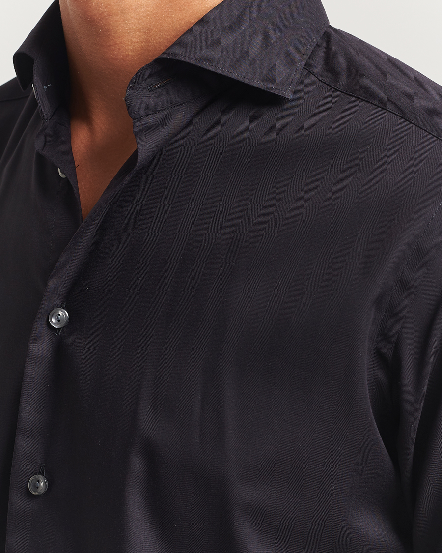 Herren | Hemden | Eton | Slim Fit Wrinkle Free Flannel Shirt Black