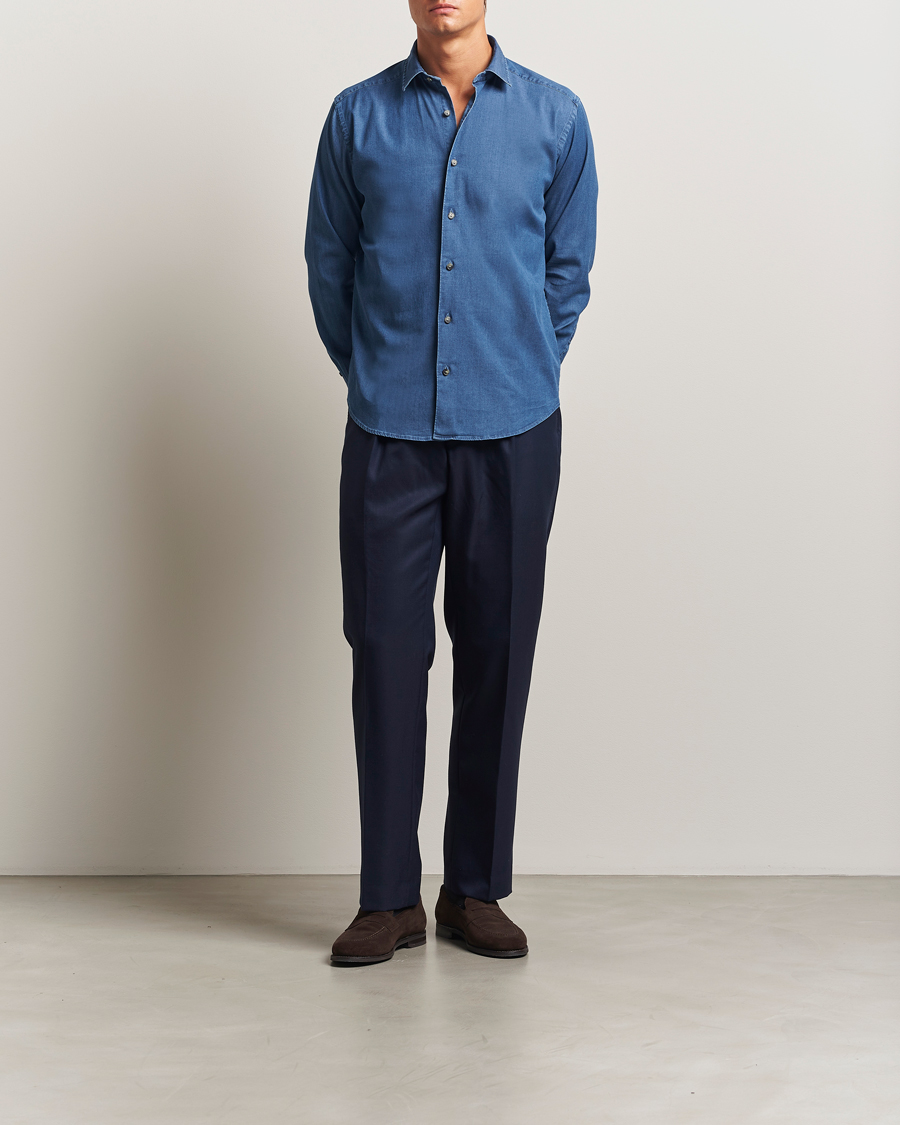Herren | Hemden | Eton | Casual Fit Denim Shirt Dark Wash